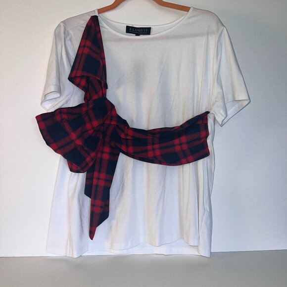 Tshirt with Plaid Sash - Picture 1 of 4